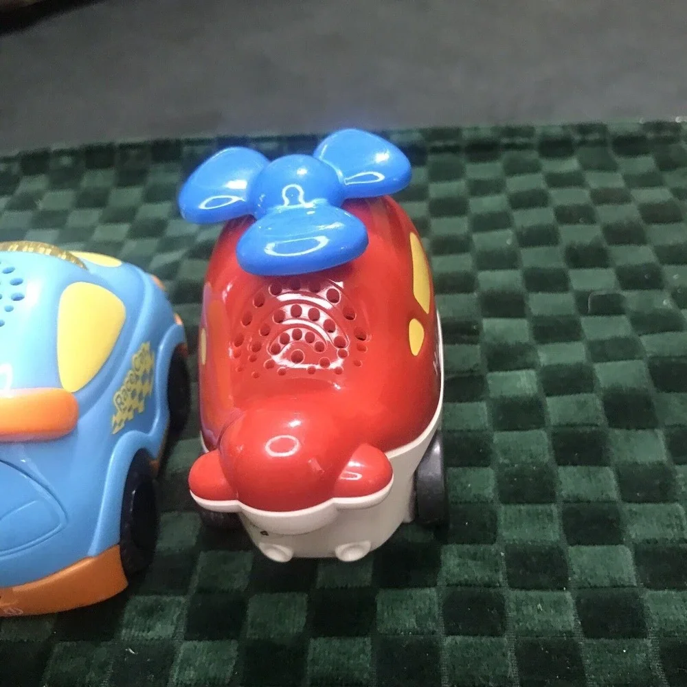 VTech Go Go Smart Wheels Race Car Helicopter Car Light & Sound Works Lot Of 3